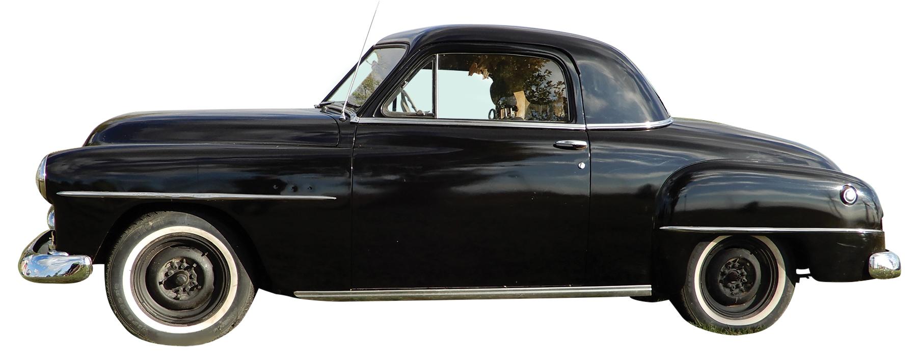 Automobile, 1951 Plymouth Cranbrook 3-Window Business Coupe.