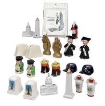 Salt & Pepper Shakers (12 Sets) Political/misc, Silberne-japan, Parksmith C