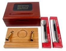 4pc Sheaffer Pens & Accessories, Wood Box For A Limited Edition Balance And