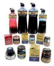 10 Bottles Sheaffer Skrip Ink, Various Size & Colors Incl #432, #232, #016