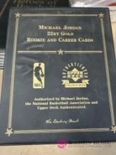 Danbury mint Michael Jordan 22 karat gold rookie in career cards