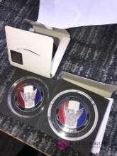 2- Boy Scouts of america beautiful 2012 Eagle Scout coin & case order of the arrow