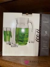4 piece glasses and pitcher B2