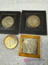 lot of 4 -1922 silver dollars