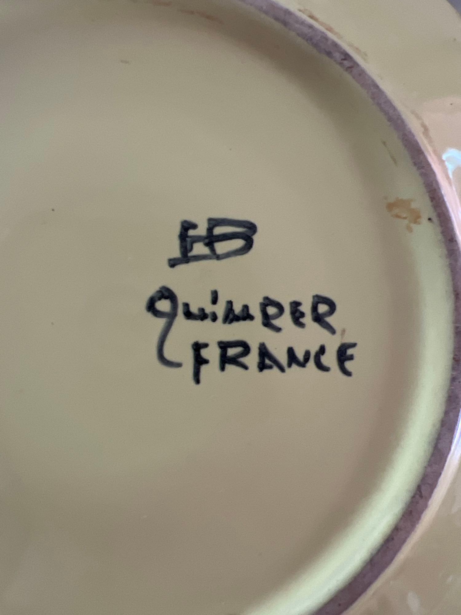 5- HB Quimper pottery China