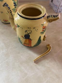 14 HB Quimper pottery China Chipped lot