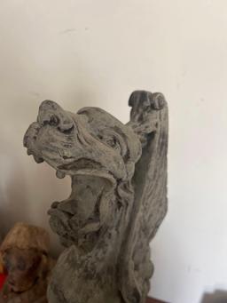 stone lion with wings and more. (upstairs)