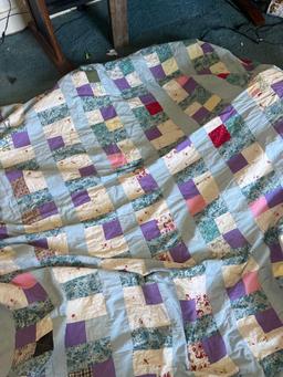 Blue and purple quilt - upstairs