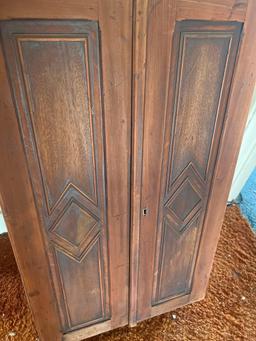 vintage wooden wall cabinet - upstairs