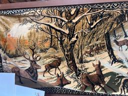 large deer print tapestry
