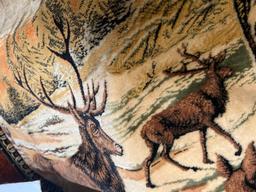 large deer print tapestry
