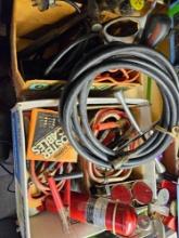 Miscellaneous lot, including jumper cables.