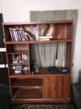 Entertainment cabinet with contents CDs/VHS movies/books