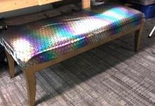 Rainbow covered bench 49 in x 20 in 18 in high