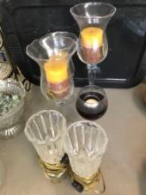 4- candle holders/2- lamps