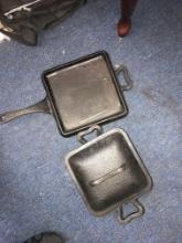2- cast iron pans