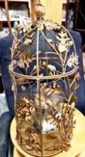 18 inch bird cage with owl.