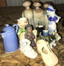 assorted figurines/bell