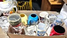 Collectible Nascar glasses, mugs and a stein