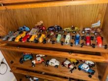 lot of 17 built plastic metal cars