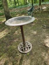 Metal bird Bath.