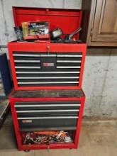 Craftsman rolling toolbox with contents.