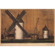 Bernard Buffet (French, 1928-1999) 'Les Moulins' Lithograph