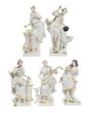 Continental Porcelain Allegorical Figure Assortment