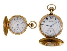 14k Yellow Gold Hunter Case Pocket Watches