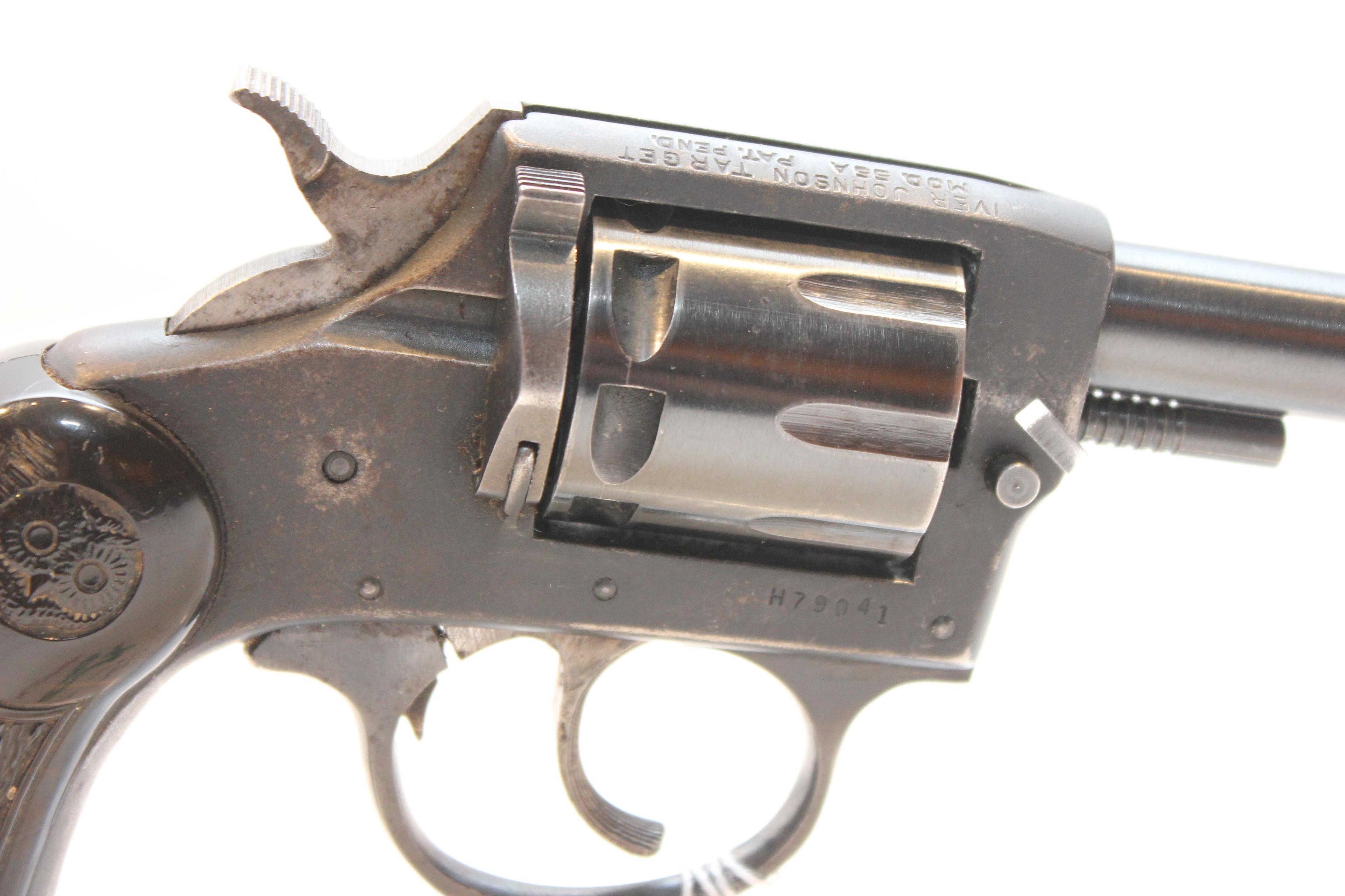 Iver Johnson Model 55A .22 LR Double Action 9-Shot Revolver w/4-1/2" BBL and Bakelite Grips; SN H790