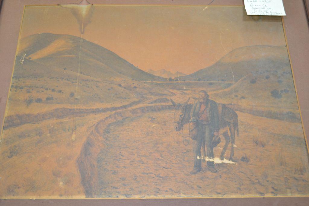 Framed Print "The Prospector" Jim Peter Herd of California 27"x 21"