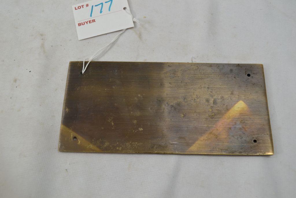 6-1/2"x 3" Brass Winchester Plaque
