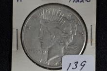 1922-S Peace Dollar; VF