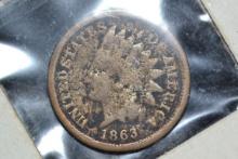 1863 Indian Head Penny; G