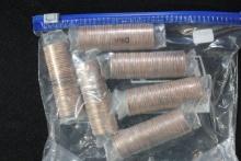 Group of 6 Rolls - Unc. State Quarters including ME, IL, TX, OH, AL, and FL