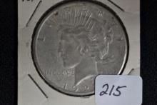 1922-S Peace Dollar; VG