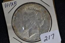 1922-S Peace Dollar; VF