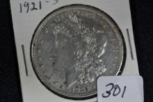 1921-S Morgan Dollar; XF