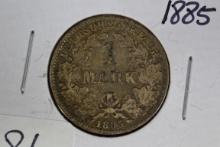 1885 German 1 Mark .900 Coin