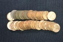 1 Lot of 50 - 1955-1964 Pennies; Unc.