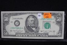 1990 Fifty Dollar Bill; Unc.