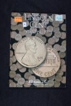 Lincoln Cent Book Starting 1975; Contains 74 Unc. Pennies