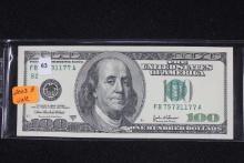 2003-A $100 Bill; Unc.