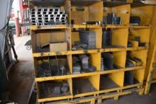 16-Compartment Rack w/Contents including Misc. Steel and Trailer Parts; Rack is 80"x30"x77"; LOT INC