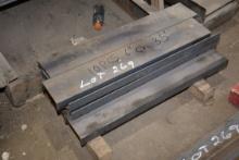 1 Large Lot of Steel including 29 Pieces of 3'x5' Angle Steel 58-3/4" Length, 10 Pieces 6" Channel S