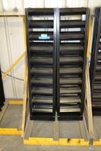 Group of 4 Sets of 5'3" Heavy Duty Channel Ramps including Rack; LOT INCLUDES RAMPS PLUS RACK