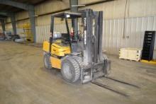 Yale Forklift Model GLP090 w/3-State Lift Side Shift, Adjustable Forks, and Dual Wheel Rubber 90%; S