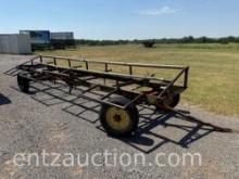 4 BALE HAY TRAILER, 4 WHEEL CHASSIS,