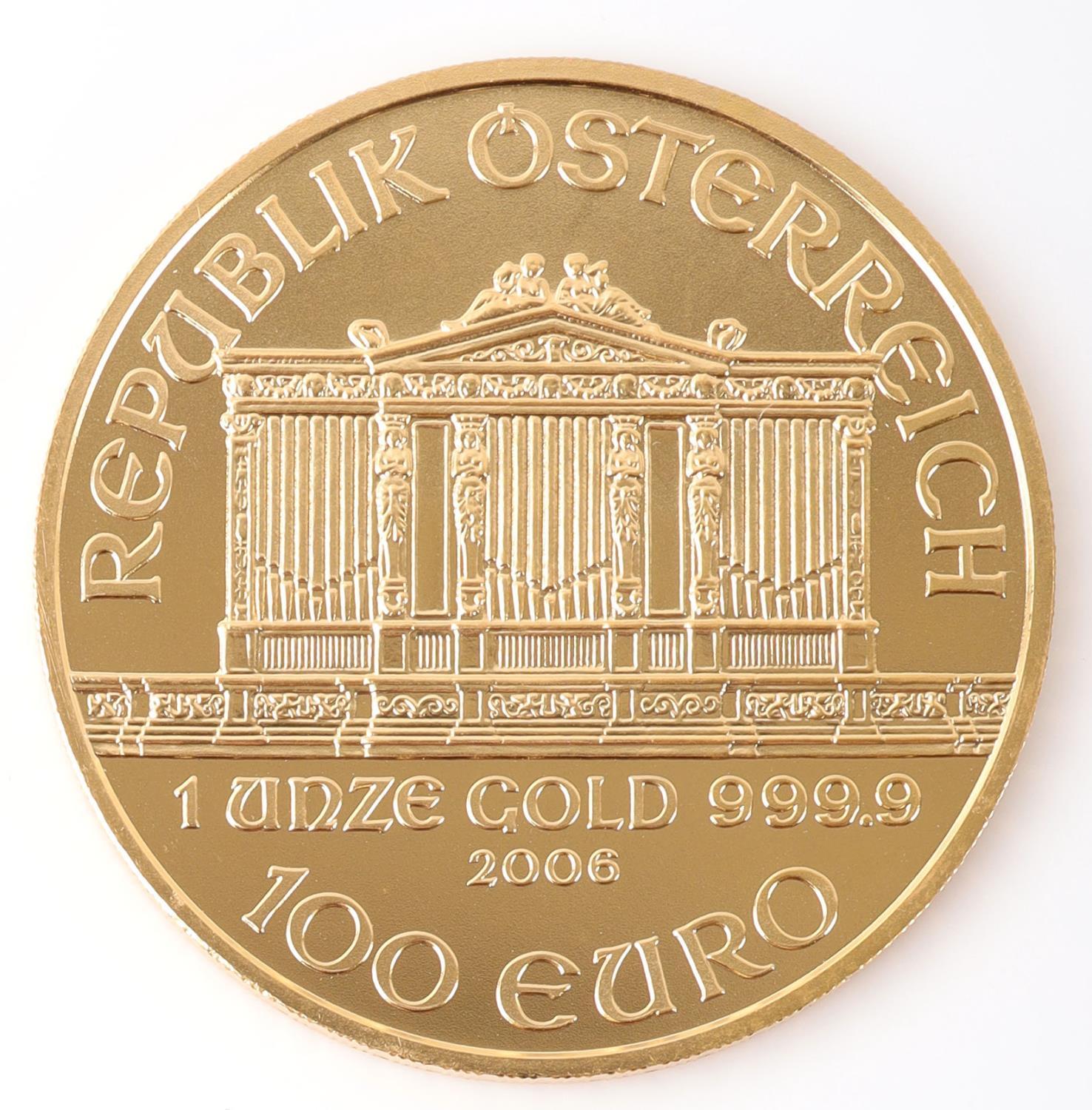 1 OZ GOLD AUSTRIA PHILHARMONIC COIN 2006 BU