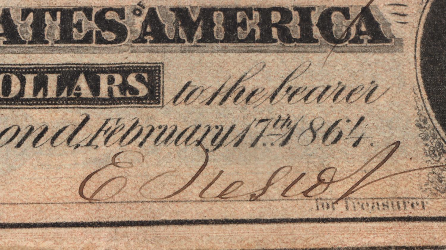 CONFEDERATE STATES OF AMERICA PAPER CURRENCY